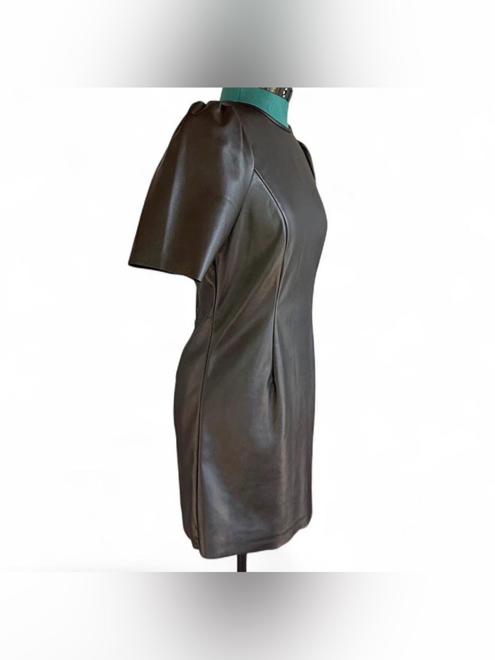 Noisy May Black Faux Leather Mini Dress - Picture 2 of 7